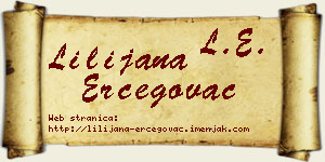 Lilijana Ercegovac vizit kartica